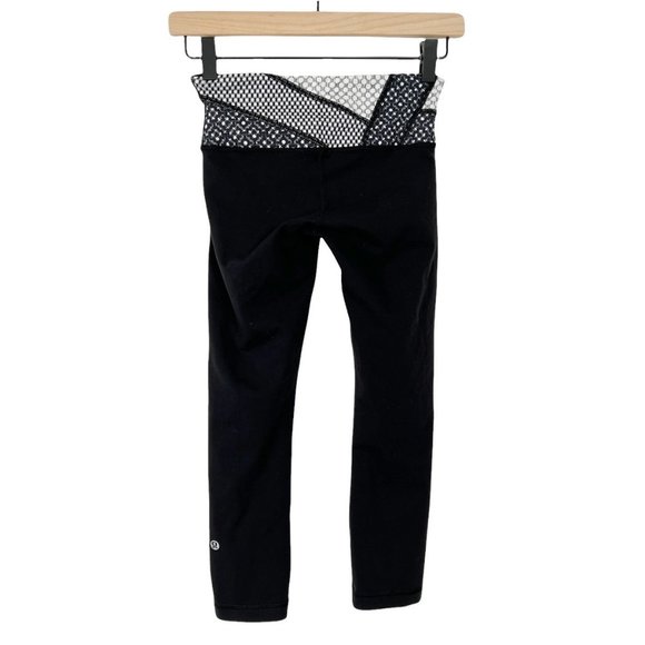 Lululemon Long Ankle Length Full Inseam Mid  High Rise Print Pattern Waistband - Picture 4 of 4